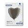 18" Heart Rainbow Holographic Platinum Grey