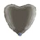 18" Heart Rainbow Holographic Platinum Grey