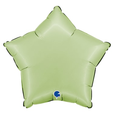 18" Foil Balloon Star Satin Olive Green