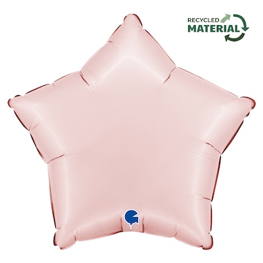 18" Foil Balloon Star Satin Pastel Pink