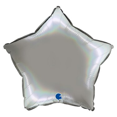 18" Star Rainbow Holographic Platinum Pure