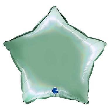 18" Star Rainbow Holographic Platinum Tiffany