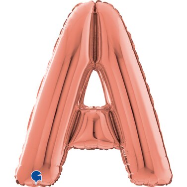 26" Foil Balloon Letter A Rose Gold