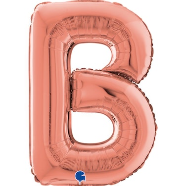 26" Foil Balloon Letter B Rose Gold