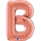 26" Foil Balloon Letter B Rose Gold