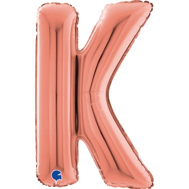 26" Foil Balloon Letter K Rose Gold