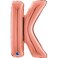 26" Foil Balloon Letter K Rose Gold