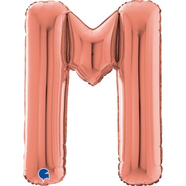 26" Foil Balloon Letter M Rose Gold