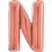 26" Foil Balloon Letter N Rose Gold