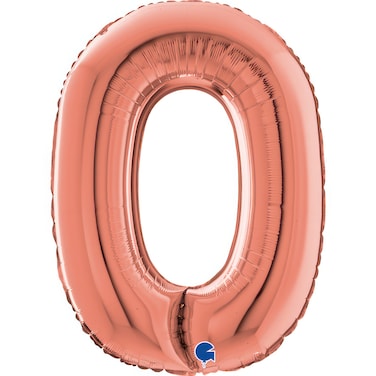 26" Foil Balloon Letter O Rose Gold