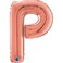26" Foil Balloon Letter P Rose Gold
