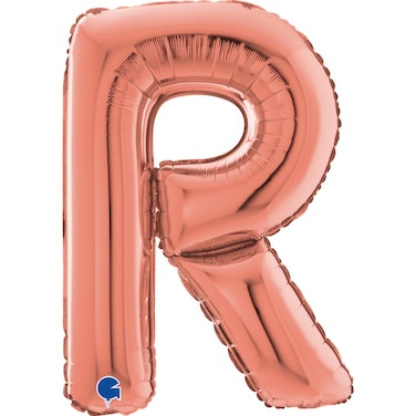 26" Foil Balloon Letter R Rose Gold