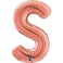 26" Foil Balloon Letter S Rose Gold