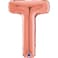 26" Foil Balloon Letter T Rose Gold