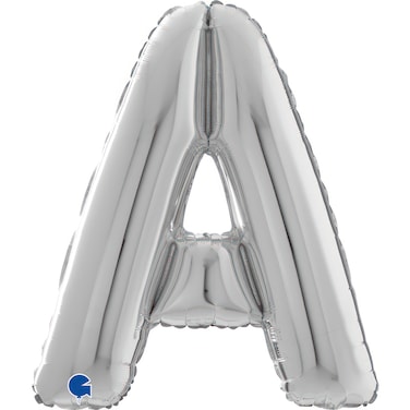26" Foil Balloon Letter A Silver