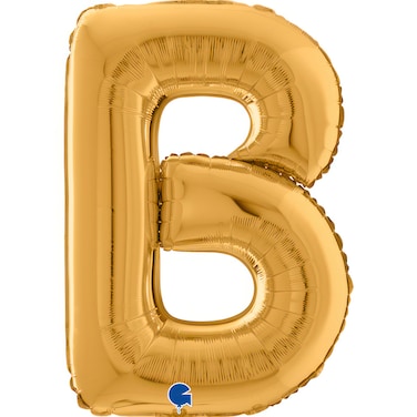 26" Foil Balloon Letter B Gold