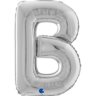 26" Foil Balloon Letter B Silver