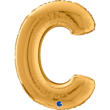 26" Foil Balloon Letter C Gold