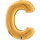 26" Foil Balloon Letter C Gold