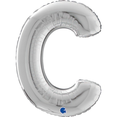 26" Foil Balloon Letter C Silver