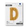26" Foil Balloon Letter D Gold