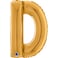 26" Foil Balloon Letter D Gold