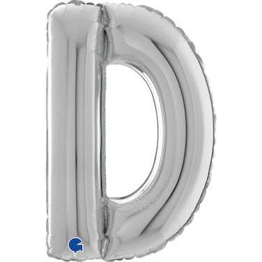 26" Foil Balloon Letter D Silver