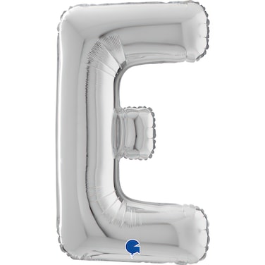 26" Foil Balloon Letter E Silver