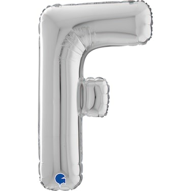 26" Foil Balloon Letter F Silver