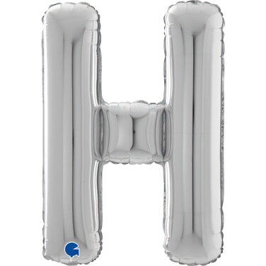 26" Foil Balloon Letter H Silver