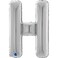 26" Foil Balloon Letter H Silver