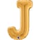 26" Foil Balloon Letter J Gold