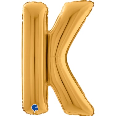 26" Foil Balloon Letter K Gold