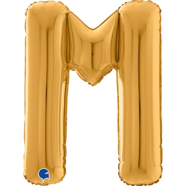 26" Foil Balloon Letter M Gold