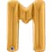 26" Foil Balloon Letter M Gold