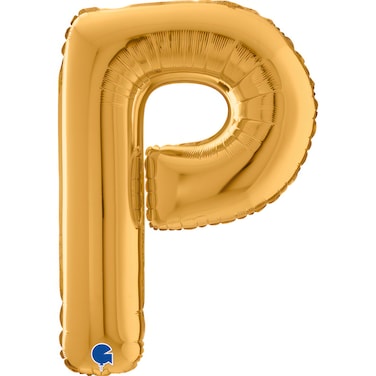 26" Foil Balloon Letter P Gold