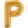 26" Foil Balloon Letter P Gold