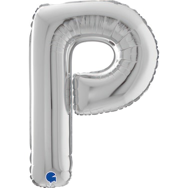 26" Foil Balloon Letter P Silver