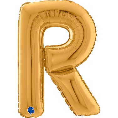 26" Foil Balloon Letter R Gold