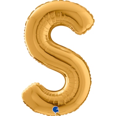 26" Foil Balloon Letter S Gold