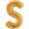 26" Foil Balloon Letter S Gold