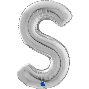26" Foil Balloon Letter S Silver