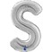 26" Foil Balloon Letter S Silver