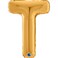 26" Foil Balloon Letter T Gold