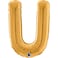 26" Foil Balloon Letter U Gold