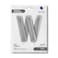 26" Foil Balloon Letter W Silver
