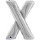 26" Foil Balloon Letter X Silver