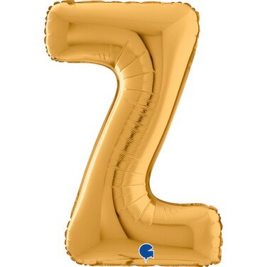 26" Foil Balloon Letter Z Gold