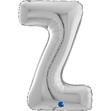 26" Foil Balloon Letter Z Silver