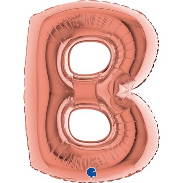 40" Foil Balloon Letter B Rose Gold